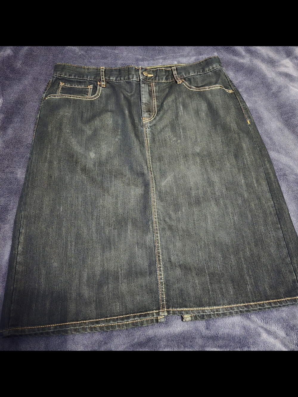 Old Navy Dark Blue Denim Pencil Skirt